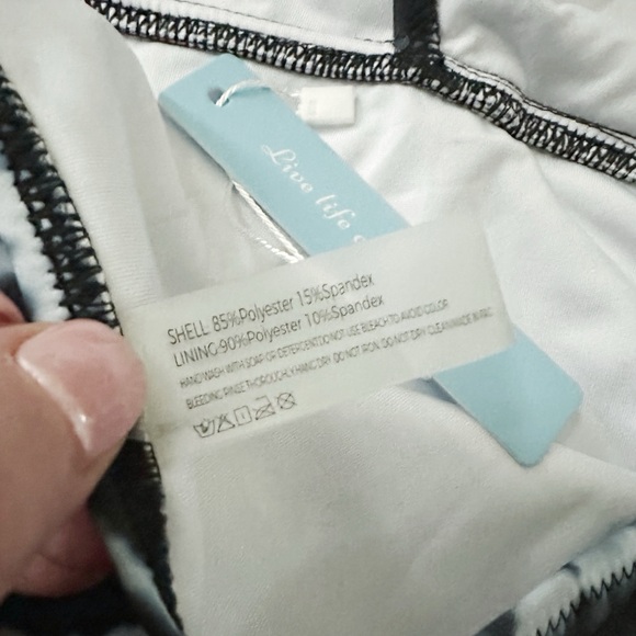 Blue tie-dye crossover halter one-piece swimsuit, size L, NWT - Picture 5 of 7